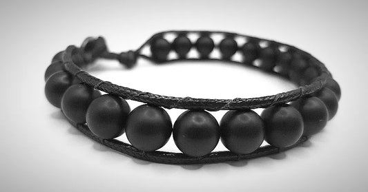 Oniks Doğal Taşlı Erkek Bileklik II