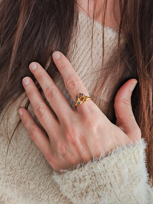 Tavus Kuşu Gözü Yüzük