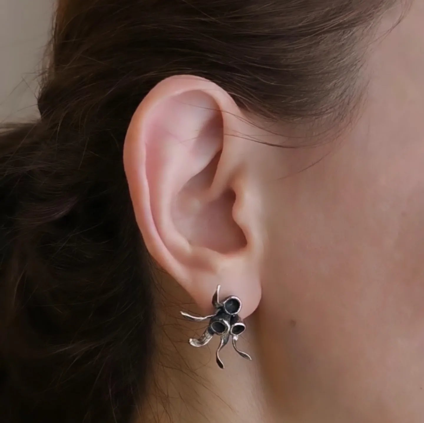 Amorf Dallı Küpe Takımı