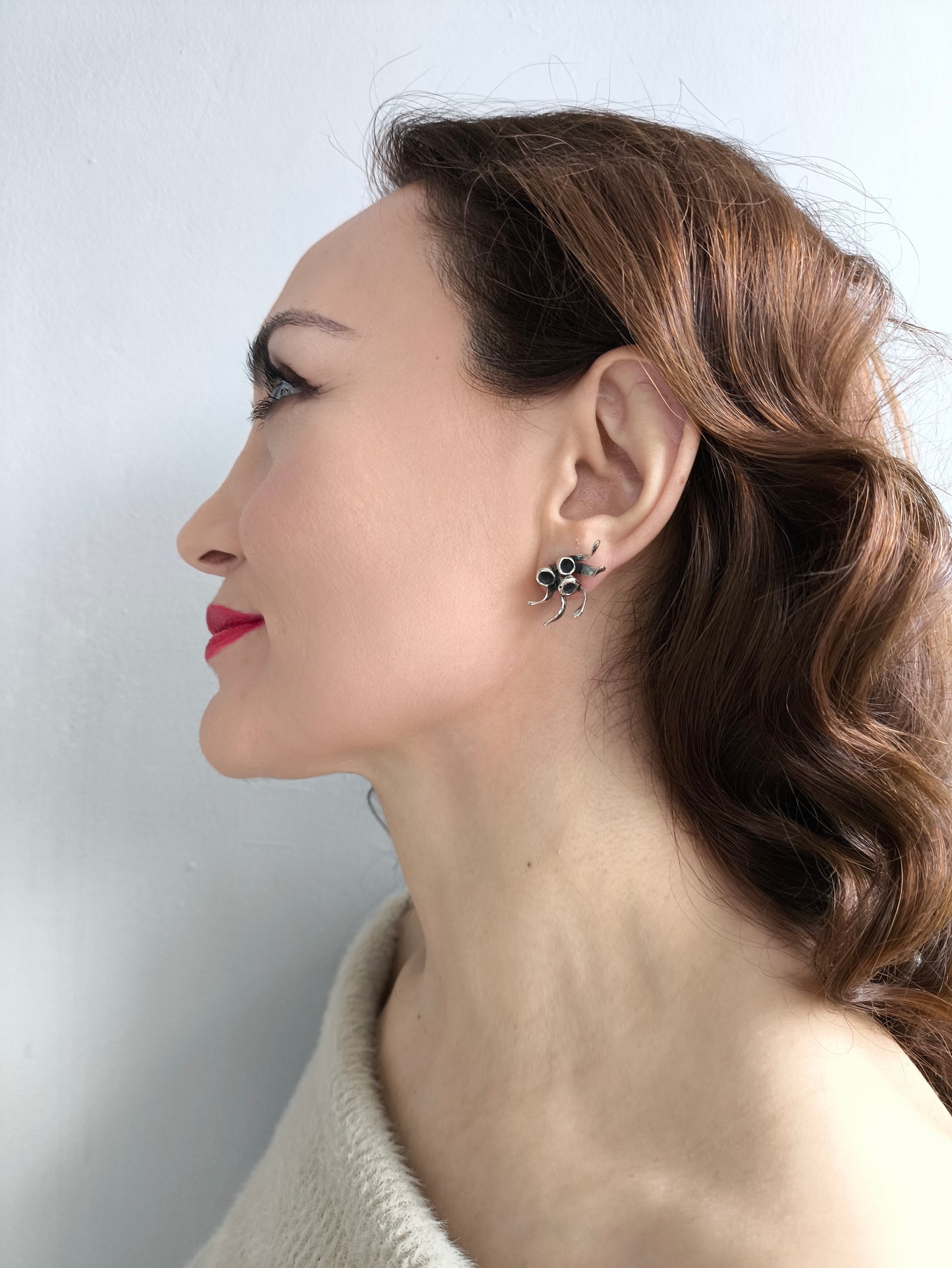 Amorf Dallı Küpe Takımı