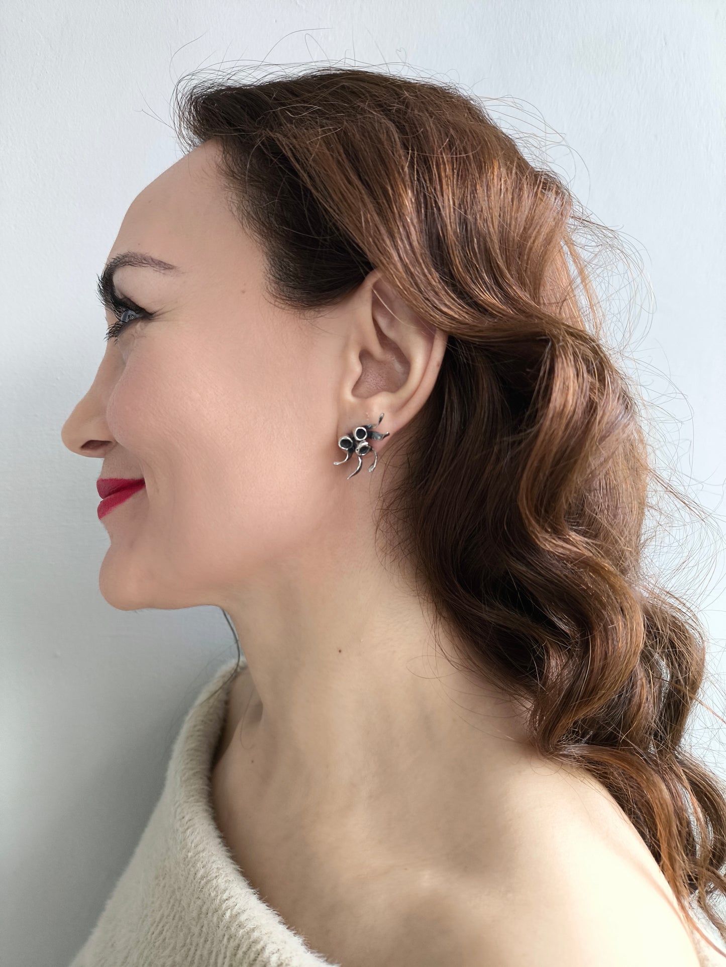 Amorf Dallı Küpe Takımı