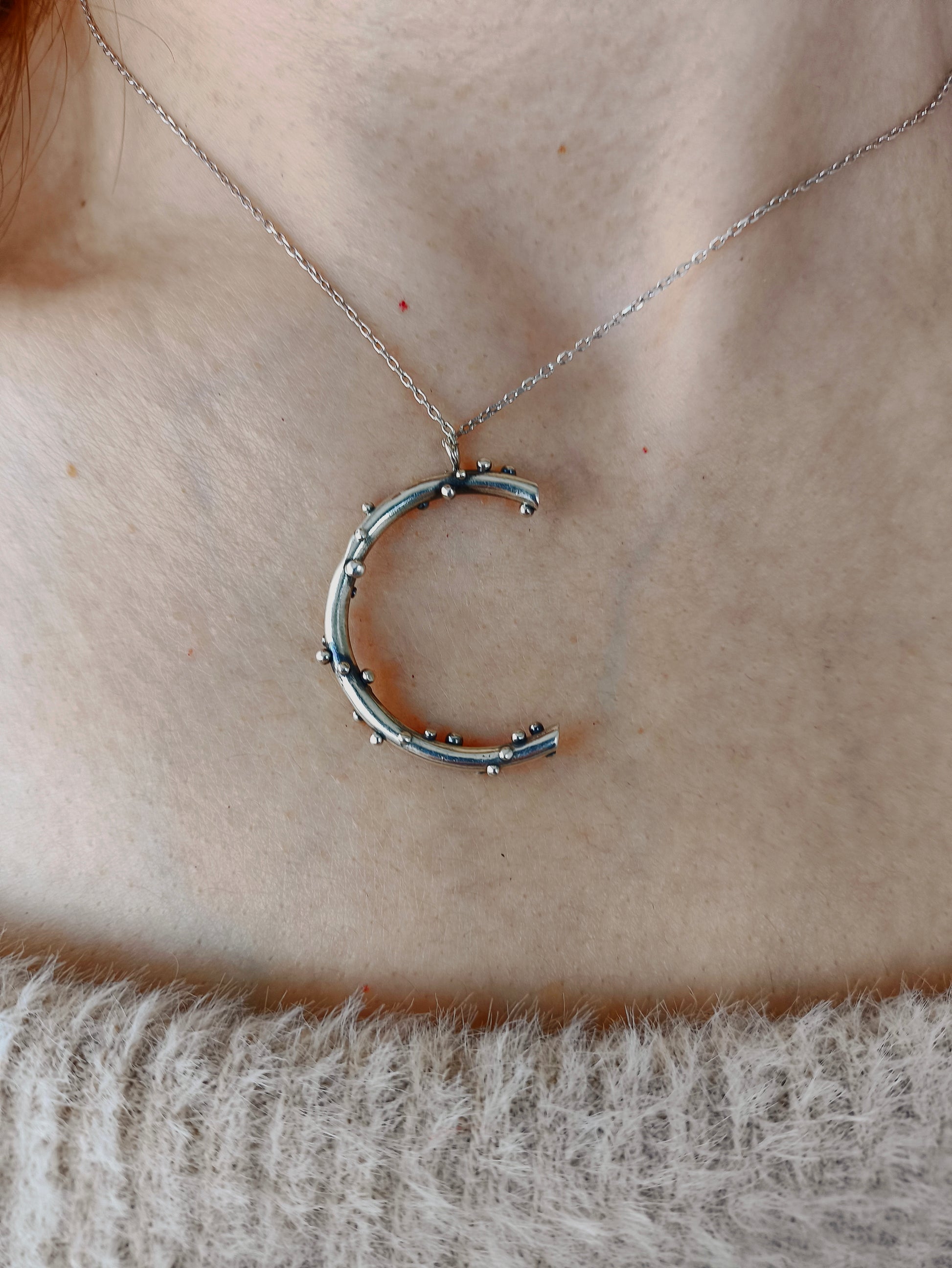 yarım tanem kolye - gümüş eksik bütün tasarımı