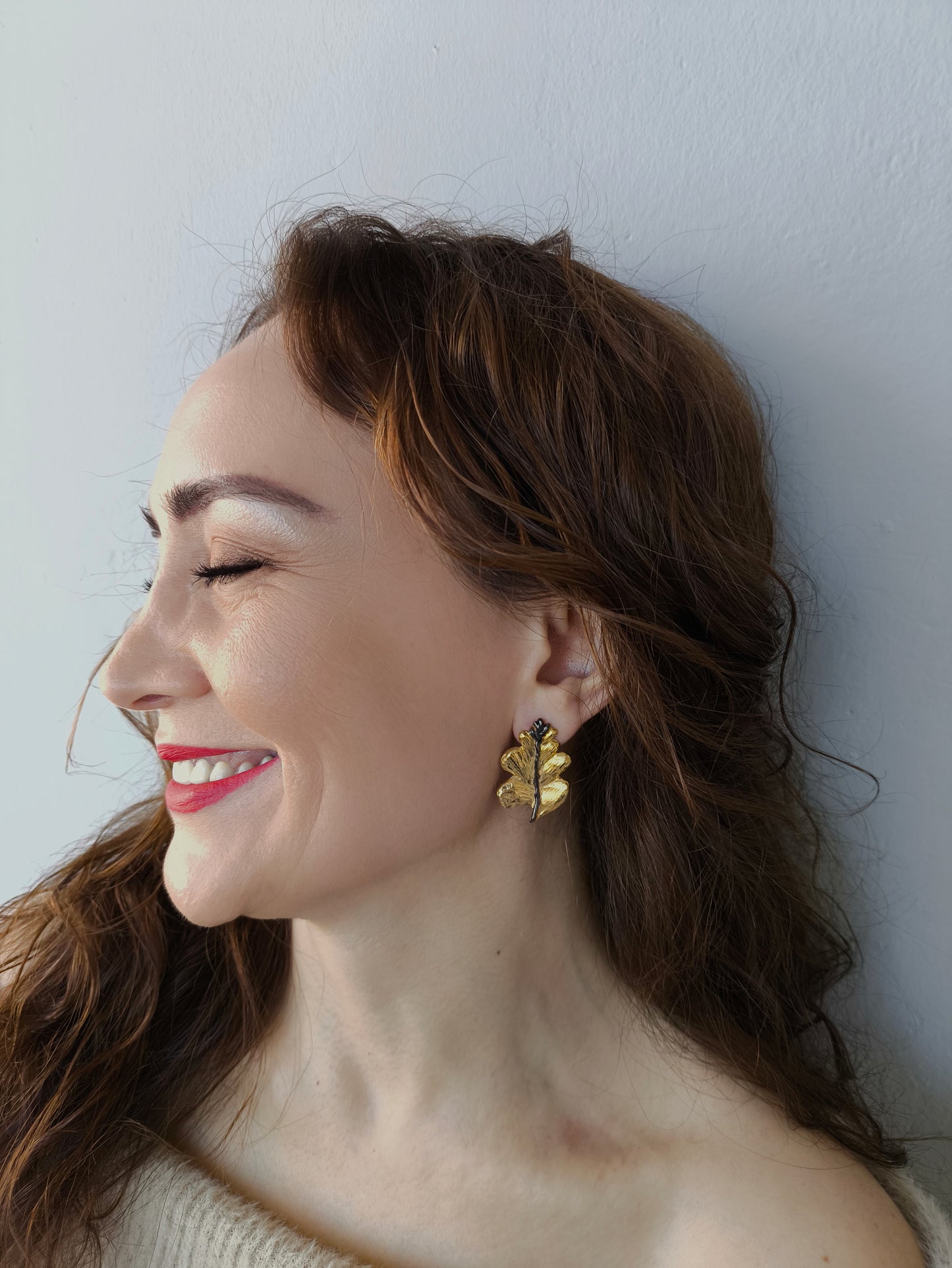 Özgün Yaprak Küpe Takımı