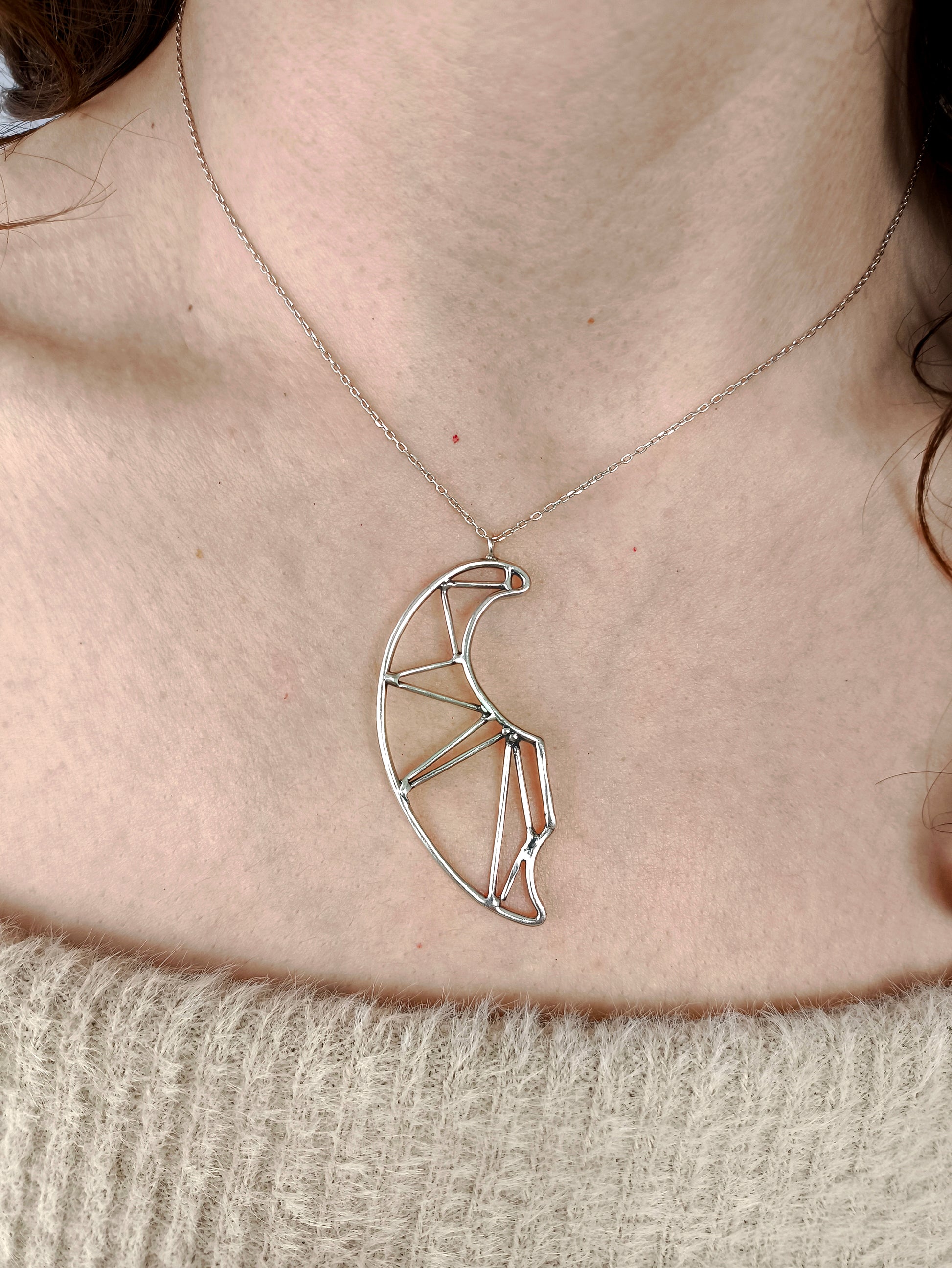 tutunduğum kolye – 925 ayar gümüş, içsel dönüşüm temalı el yapımı tasarım