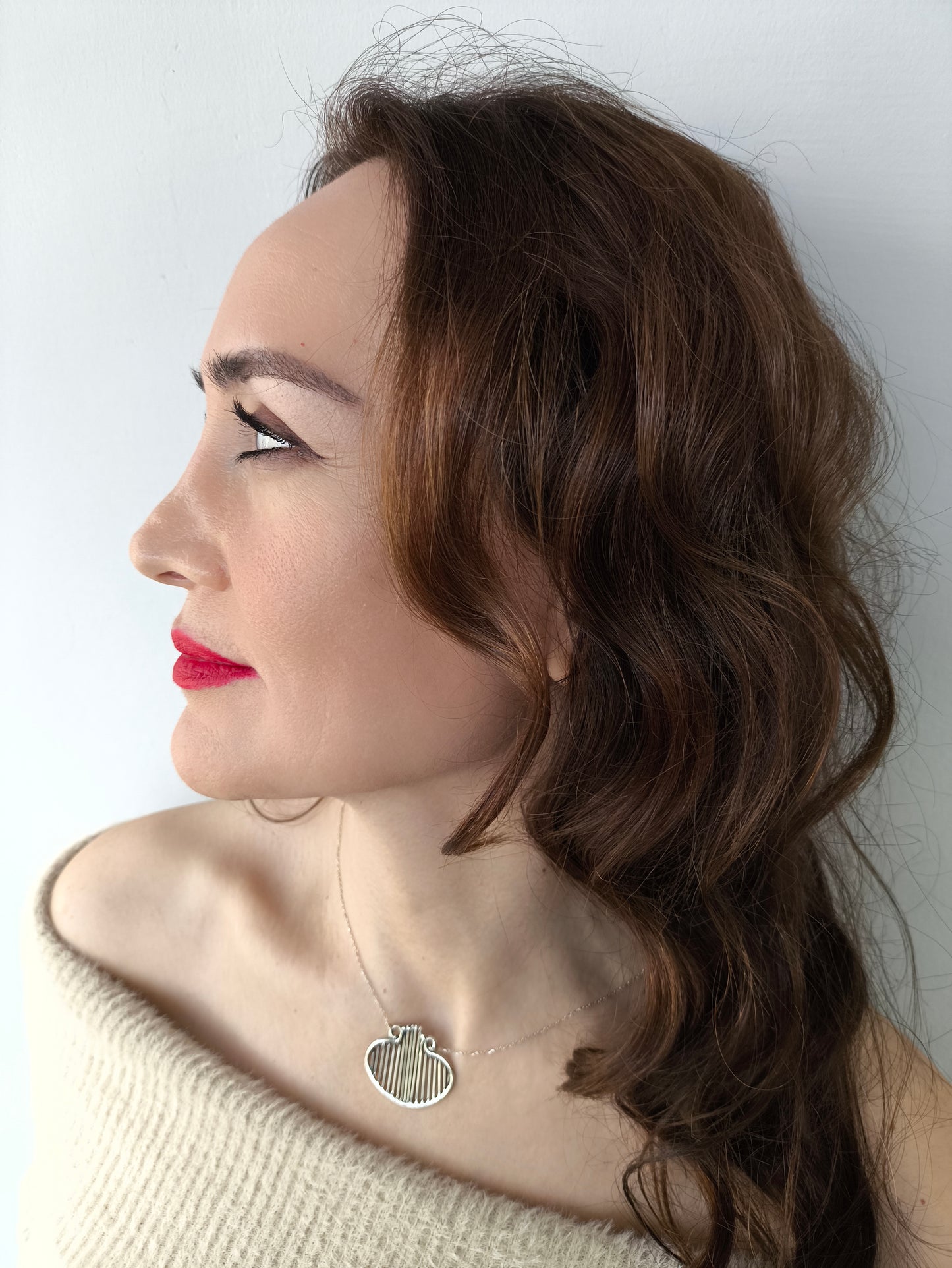 mushroom kolye - mantar formunda el yapımı gümüş tasarım