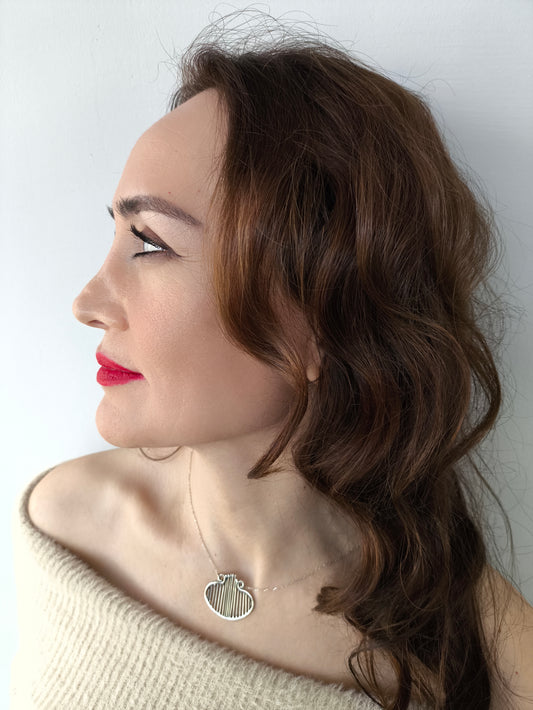 mushroom kolye - mantar formunda el yapımı gümüş tasarım