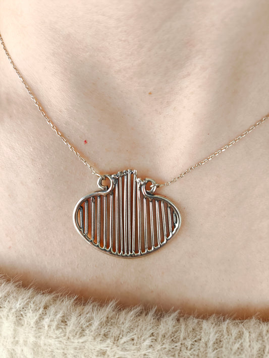 mushroom kolye - mantar formunda el yapımı gümüş tasarım