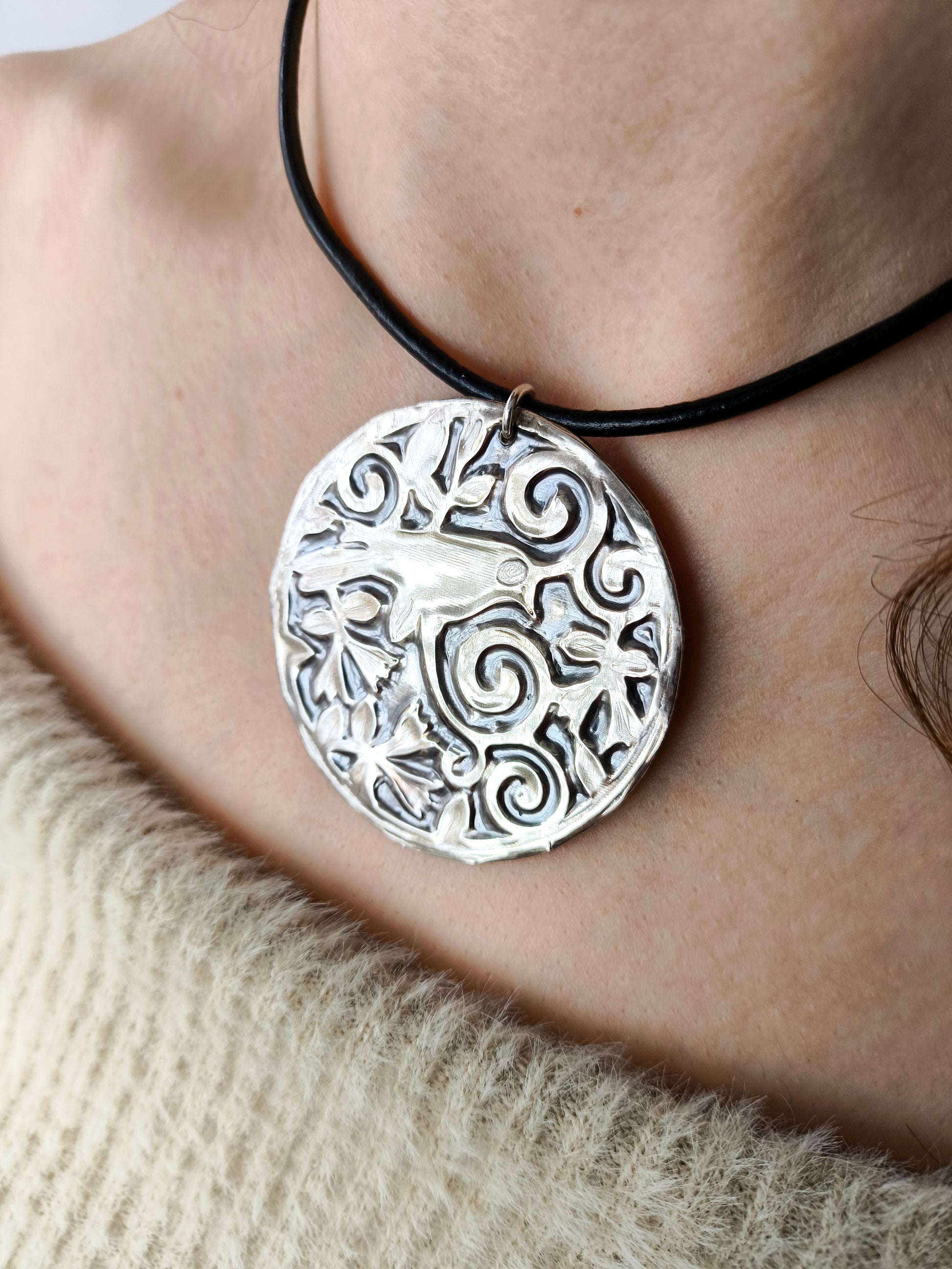 erhani tekniği kuş kolye – el yapımı 995 ayar gümüş tasarım