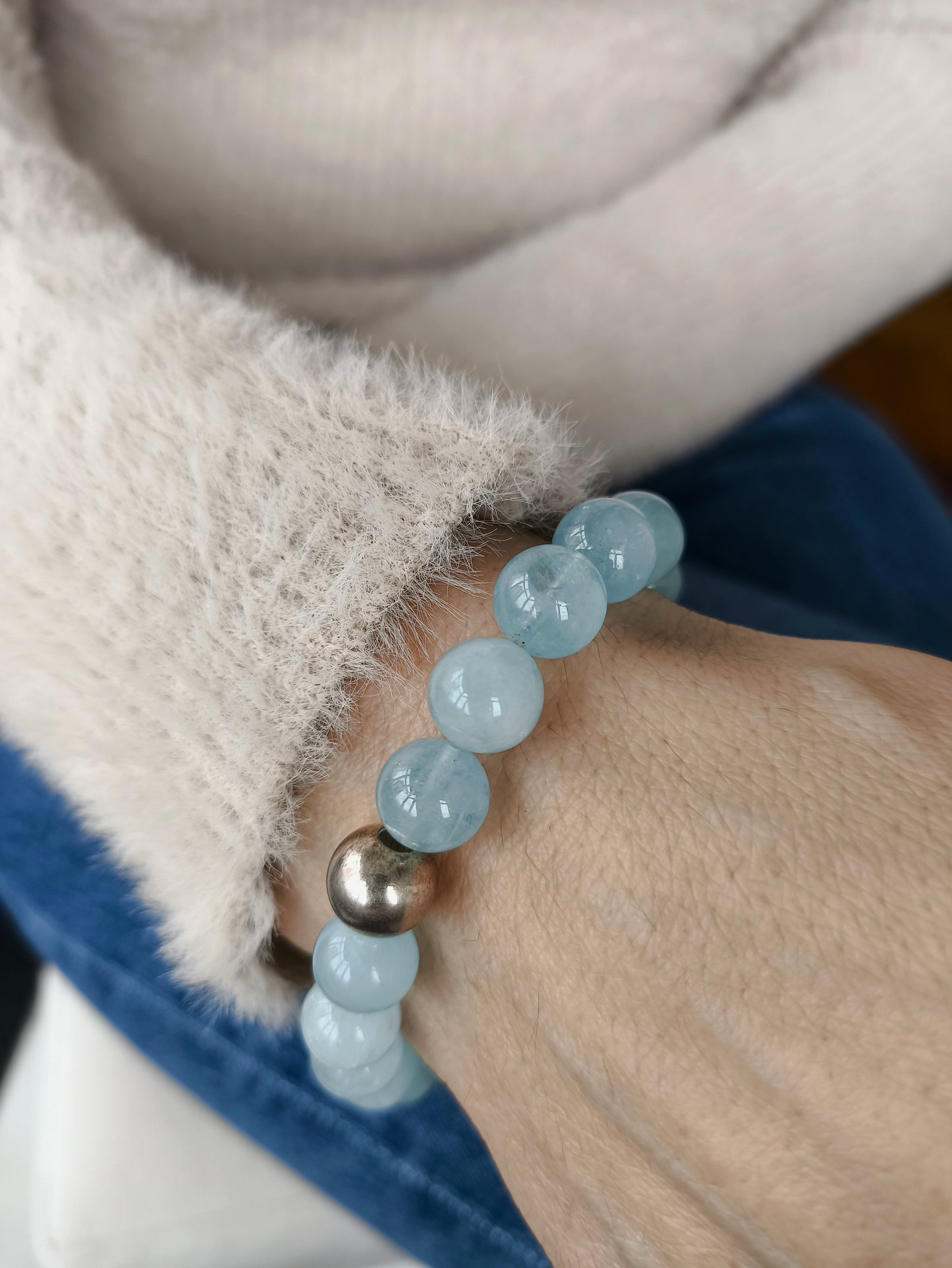 Aquamarin Taşlı Bileklik