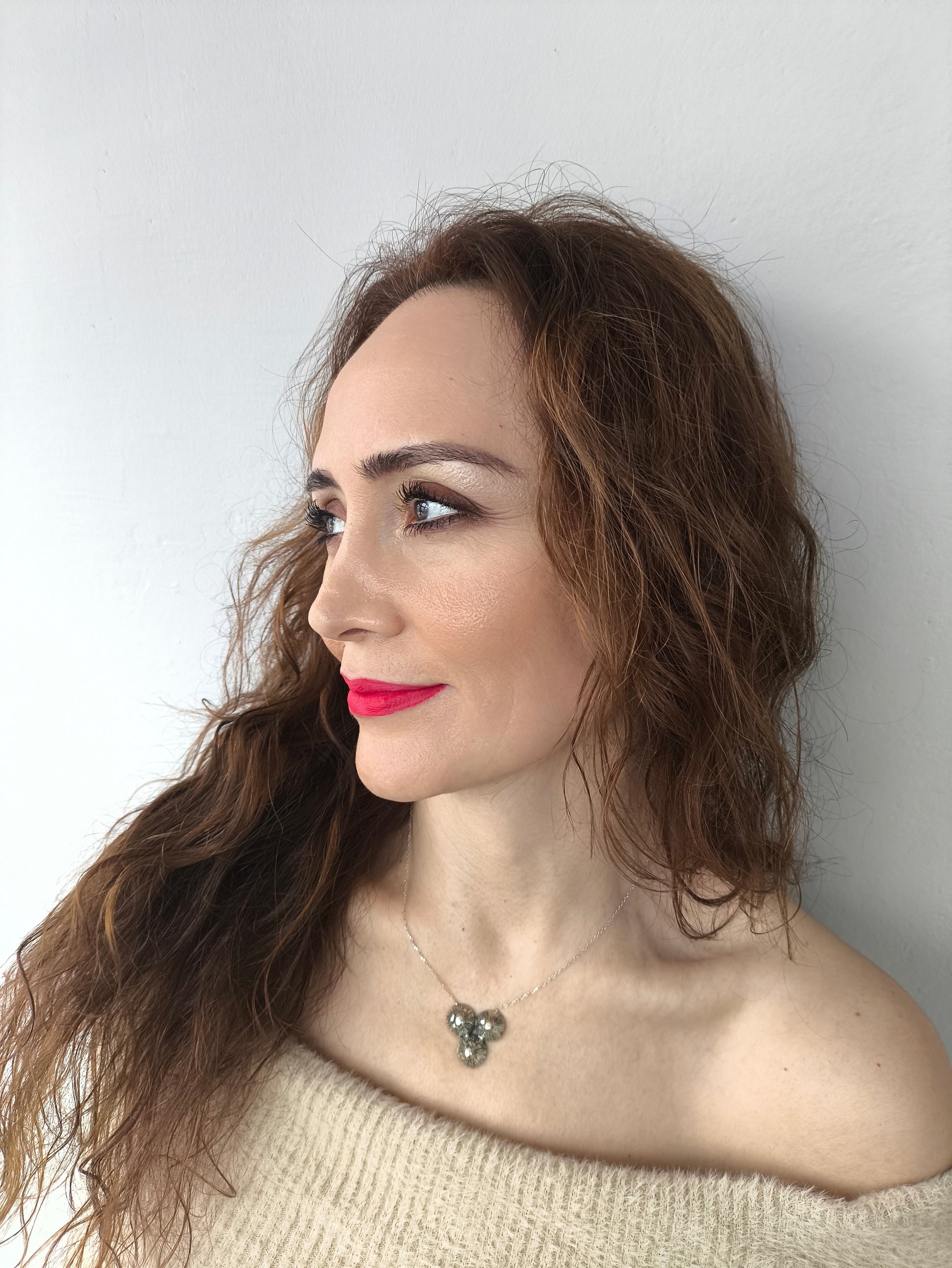 Three pod kolye lotus ilhamlı tasarım – 925 ayar çift yönlü gümüş kolye