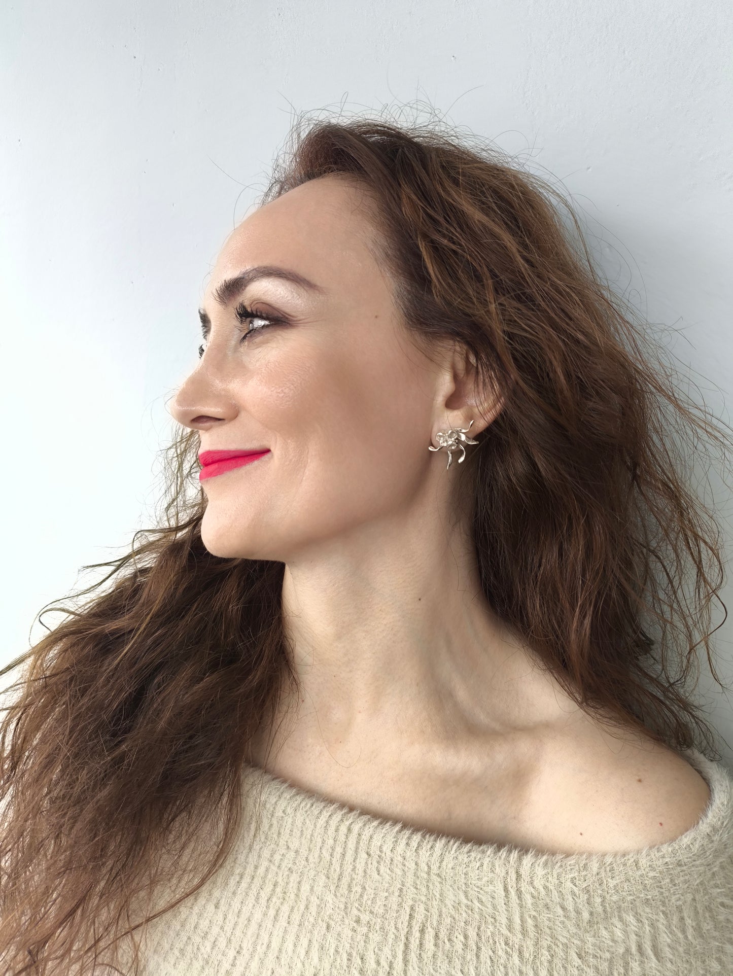 Amorf Dallı Küpe Takımı