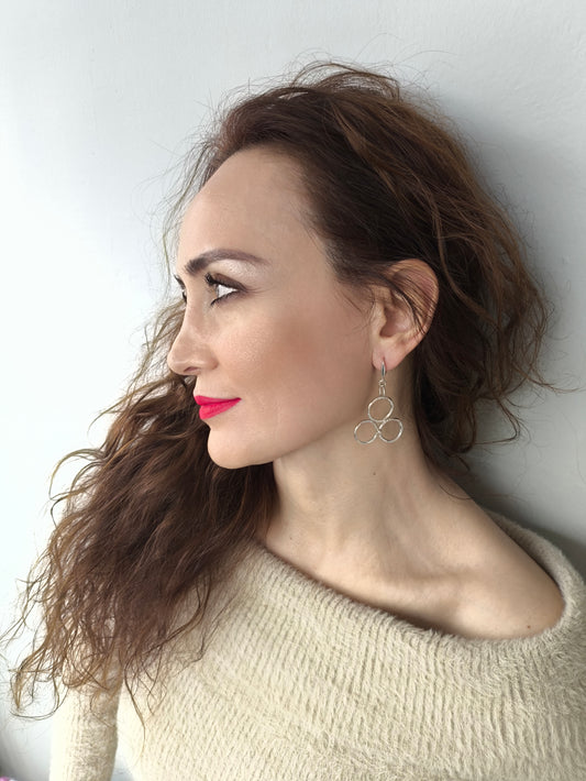 Üç Halka (Geçmiş, Bugün, Gelecek) Küpe Takımı