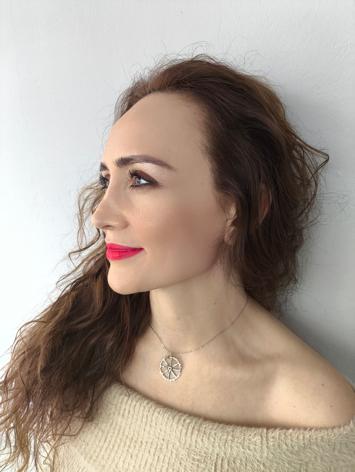 dümen kolye – 925 ayar gümüş hayatın kontrolü sembolü kişisel farkındalık takısı