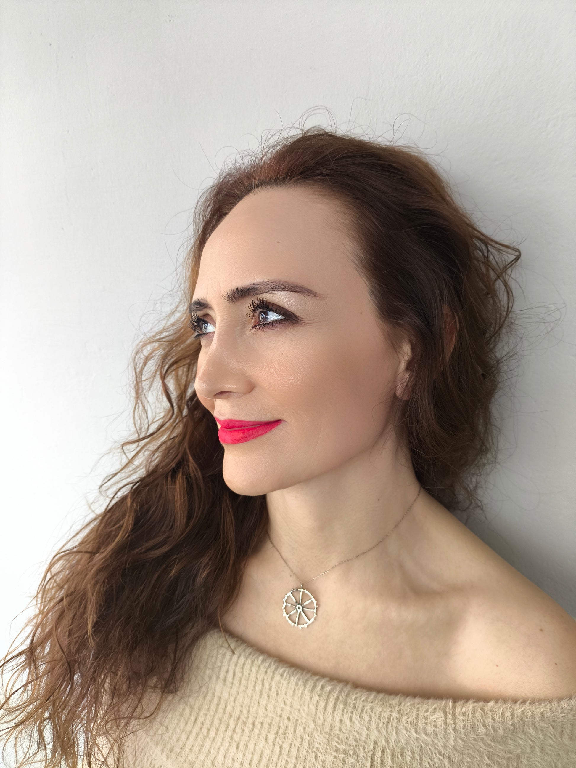 dümen kolye – 925 ayar gümüş hayatın kontrolü sembolü kişisel farkındalık takısı