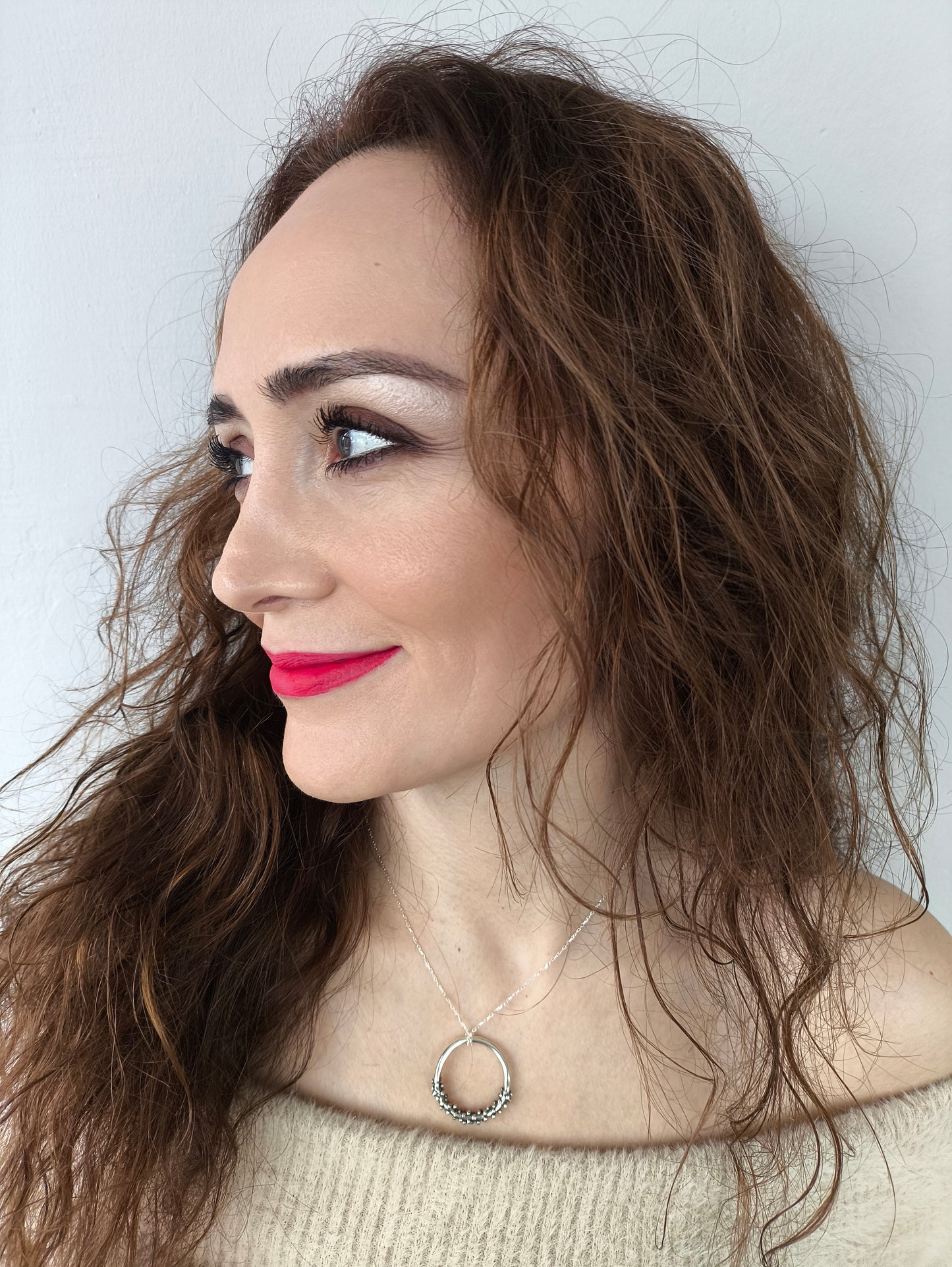 gümüş tanem kolye - anlamlı nokta tasarımı