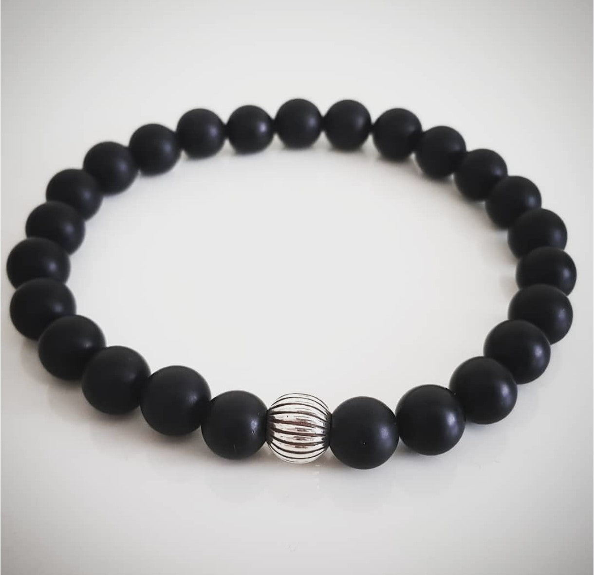 Oniks Doğal Taşlı Erkek Bileklik I