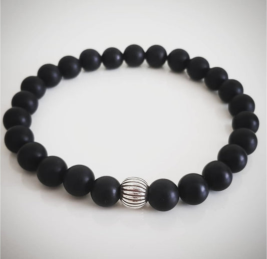 Oniks Doğal Taşlı Erkek Bileklik I