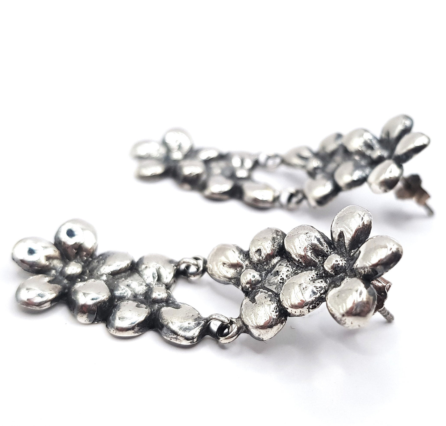 bahar küpe takımı – çiçekli oksitli gökkuşağı tasarım