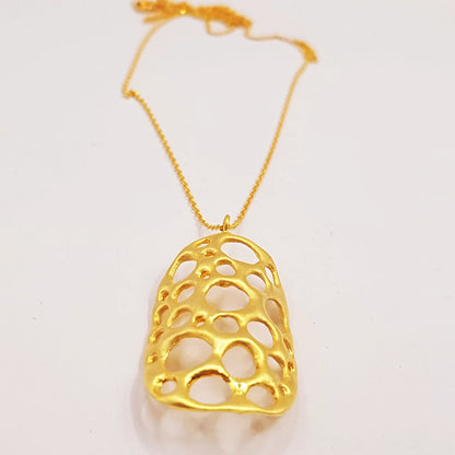 amorf ajurlu gümüş takı - su altı canlılarından ilham almış tasarım