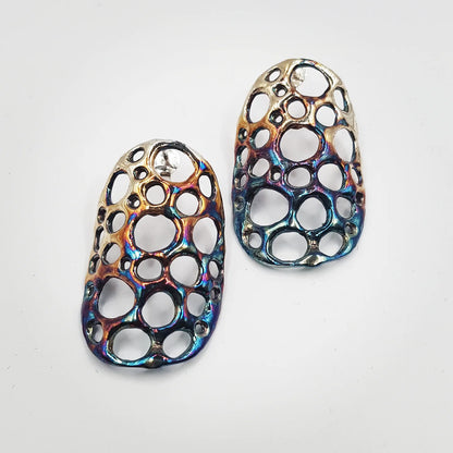 amorf ajurlu gümüş takı - su altı canlılarından ilham almış tasarım