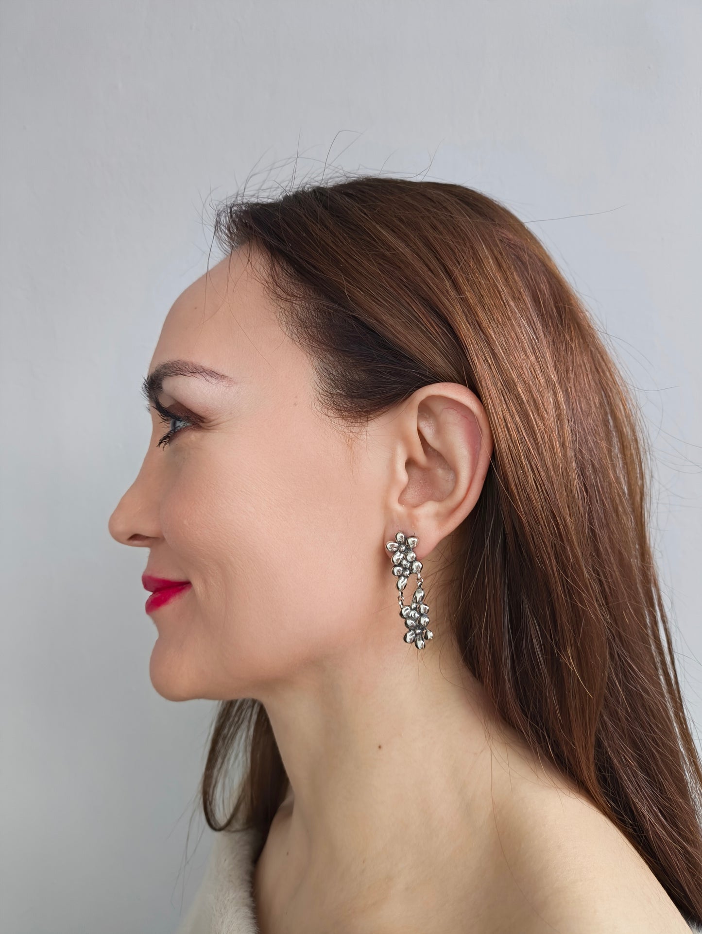 bahar küpe takımı – çiçekli oksitli gökkuşağı tasarım