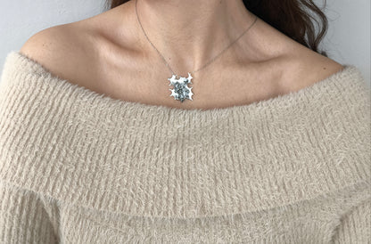 insan halleri kolye – 925 ayar gümüş, pozisyon figürlü ve puzzle formlu anlamlı tasarım