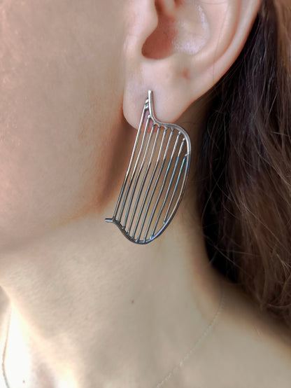 mushroom küpe takımı - doğadan ilham alan el yapımı gümüş küpe