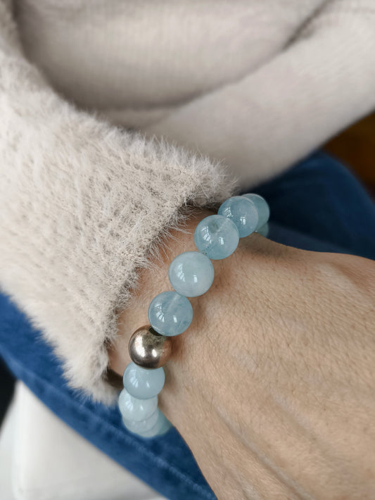 Aquamarin Taşlı Bileklik
