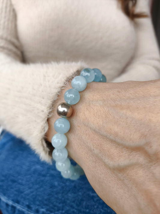 Aquamarin Taşlı Bileklik