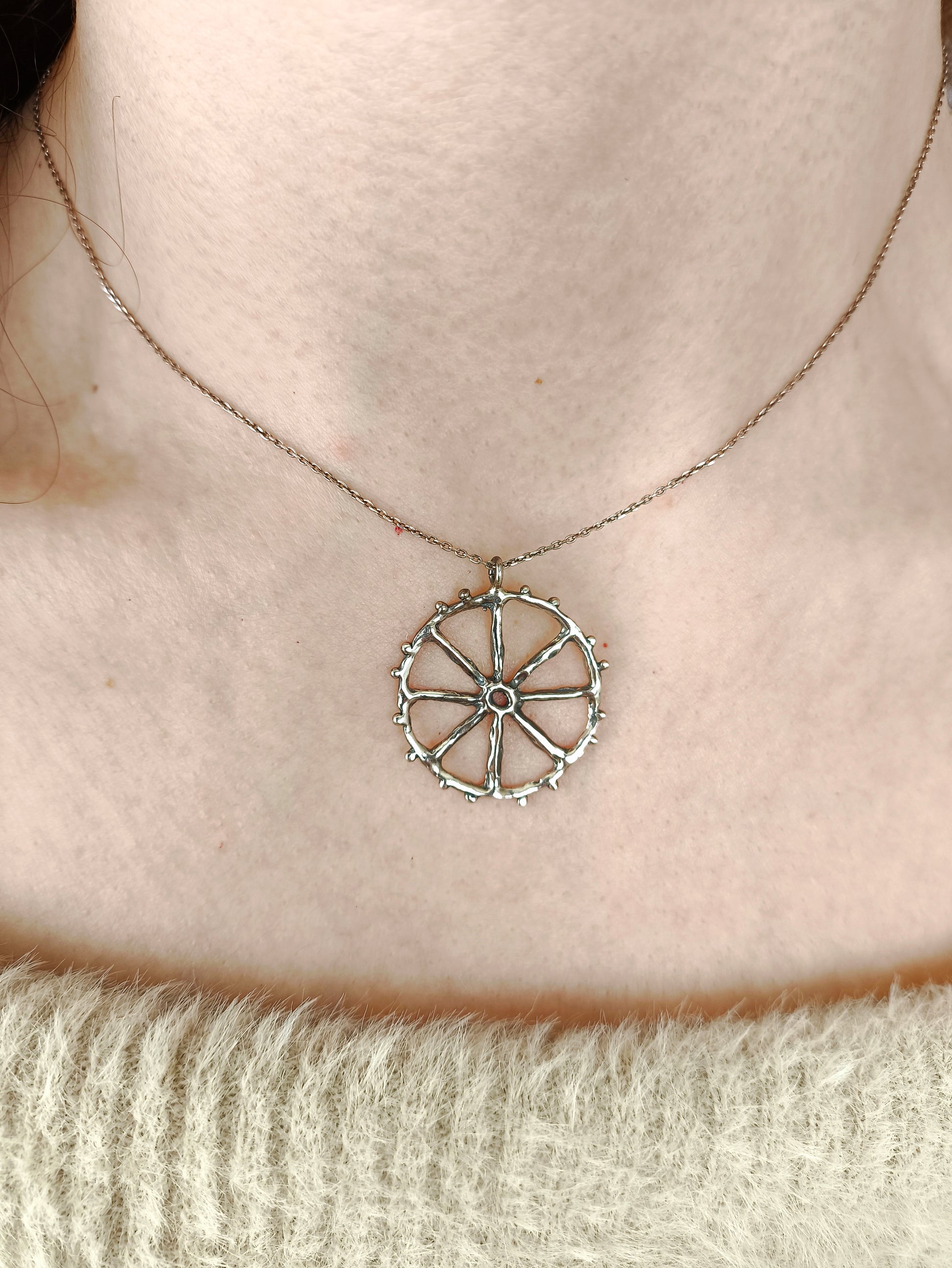 dümen kolye – 925 ayar gümüş hayatın kontrolü sembolü kişisel farkındalık takısı